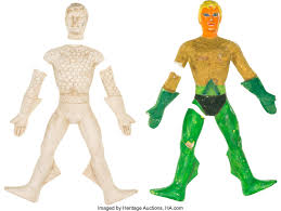 Prototype bendy dies around the same time as tom (fighter boris) does. Aquaman Bendy Toy Plaster Prototype Group Mego C 1973 Lot 13673 Heritage Auctions