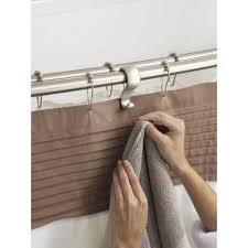 Great Idea To Add Some Hooks To Your Shower Curtain Rod Shower Rod Moen Shower Moen