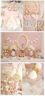5 Unique Baby Shower Ideas For Girls We Love These Cute Themes Pink Baby Shower White Baby Showers Baby Shower Themes
