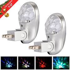 Pack Of 2 Plug In Led Projector Night Light Emotionlite Night Lamp With Dusk To Dawn Sensor Light Multi Colored Rot Night Light Led Projector Night Light Lamp