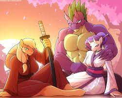 Applejack, Rarity and Spike - Neighpon by Marik_Azemus34 -- Fur Affinity  [dot] net