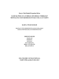 Check spelling or type a new query. Karya Tulis Ilmiah Pergaulan Bebas Pdf