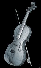 Violin With Bow Mesh By Johnstrieder On Deviantart Violin Model Paint Maya Modeling