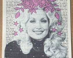 LAST CHANCE Dolly Parton Flower Crown Quote Print