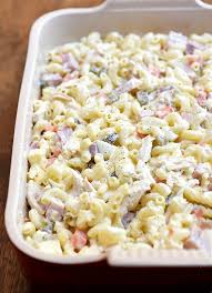 Filipino Style Macaroni Salad Is A Must For Any Party Or Celebration Loaded With Chicken Ham Che Macaroni Salad Recipe Macaroni Salad Chicken Macaroni Salad