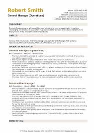 If not, you might not even get the interview. General Manager Resume Samples Qwikresume