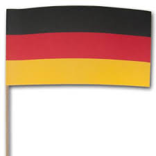 Black, red, and gold (german: Deutschland Flagge Papierfahnen Am Holzstab Sparpreise