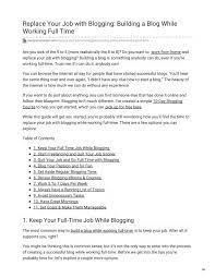 With this lack of free time, athletes do not have the ability to get a job to earn spending money. Replace Your Job With Blogging Building A Blog While Working Full Time