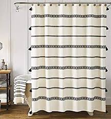 Black And White Fabric Shower Curtain 31 Amazing Black And White Shower Curtain For Your Bathroom Decor Homyhomee In 2020 Boho Shower Curtain Fabric Shower Curtains Farmhouse Shower Curtain