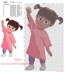 Religious counted cross stitch patterns to print online, thousands of designs to choose from. Monsters Co Monsters University Cartoons Girl Boo Free Cross Stitch Pattern Free Cross Stitch Patterns Simple Unique Alphabets Baby