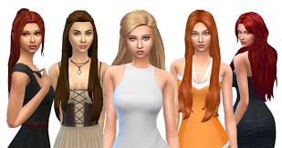 Long Hair Pack 4 Long Hair Styles Hair Pack Sims Hair