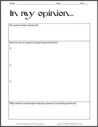 In addition to this list of persuasive writing prompts, there are also some brief writing instructions to share with your students on how to write persuasively. In My Opinion Persuasive Writing Worksheet For Kids Free To Print Persuasive Writing Writing Activities Writing Worksheets