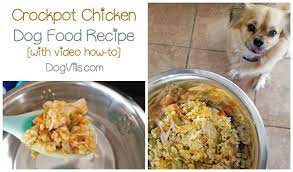 Thinking About Making Homemade Dog Food But Aren T Sure You Have The Time This Crockpot Chicken Recipe With Video Tuto Dog Food Recipes Homemade Dog Food Food