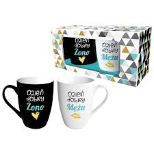 Wysokiej jakości nadruk sprawia, że jest to nie tylko praktyczny gadżet, ale również ładny dodatek. Zestaw Kubkow Dzien Dobry Zono Mezu 300 Ml Prymus Agd