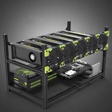 Of course all those gpus won't fit in your average pc case and you can't just have them lying around on the floor. 6 19 Gpu Aluminum Stackable Open Air Mining Rig Case Miner Frame Btc Ethereum Stackable Layer Coin Bitcoin Mining Gpu Rig Open Air Frame Case Set Walmart Com Walmart Com