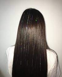 Hair Tinsel Is The Next Big Hair Trend Beauty Hack Holographic Hair Hair Color Crazy Fairy Hair