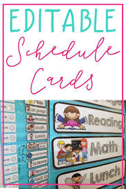 Completely Customizable Schedule Cards To Meet Your Classroom Needs Included Are Directions On How Schedule Cards Classroom Schedule Cards Classroom Schedule