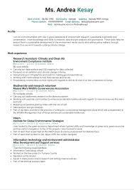 Customized samples based on the most contacted marketing resumes from over 100 million resumes on file. Environmental Research Assistant Resume Sample Kickresume