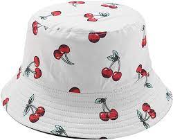 Mashiaoyi Unisex Print Double Side Wear Reversible Bucket Hat Cherry White At Amazon Women S Clothing Store Bucket Hat Fashion Mens Sun Hats Cute Hats