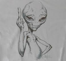 Paul Flip Off Alien Drawings Alien Art Paul The Alien