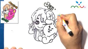 How To Draw Jungkook And Cooky Bts Bt21 Miutv Draw For Kids Youtube Hello again , this time i drew bts jungkook speed drawing , actually i have had a hard time cuz of my stupid camera t^t , and some. how to draw jungkook and cooky bts bt21 miutv draw for kids