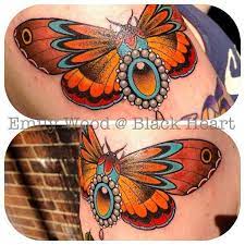 Pin By Sloane Hamrick On Ink Traditional Heart Tattoos Insect Tattoo Moth Tattoo