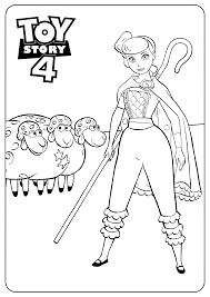 Little bo peep coloring page. Bo Peep Toy Story 4 Coloring Page Toy Story 4 Kids Coloring Pages