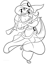Jafar was an evil sorcerer who wanted to marry princess jasmine by hook or. Coloring Pages Aladdin Coloring Pages Beautiful Cartoon Princess Jasmine Coloring Page