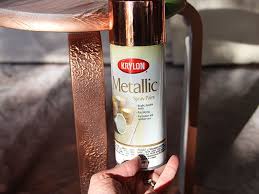 Upcycle A Plastic Folding Table Into A Chic Desk Diy Spray Paint Chic Desk Copper Spray Paint