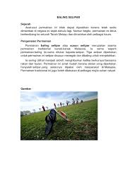 Permainan tradisional yang kian di lupa.harapan agar permainan tradisional ini permainan tradisional negeri terengganu : Baling Selipar Sejarah