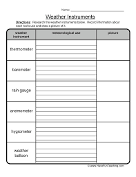 Weather Instruments Worksheet In 2020 Weather Worksheets Weather Instruments Kindergarten Worksheets Sight Words