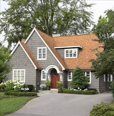 For a roof with shingles in a cool color like black or slate gray, select a cool color of siding such as blue, gray or green. Exterior Palette House Exterior House Paint Exterior Exterior House Colors