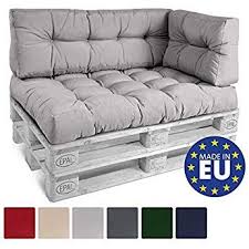 Amazon De Vicco Palettenkissen Set Sitzkissen Ruckenkissen 15cm Hoch Palettenmobel Sitz Ruckenkissen Grau Paletten Kissen Palettenkissen Paletten Polster