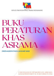 E) menangani pengoperasian sekolah berdasarkan garis panduan kpm. Peraturan Khas Asrama Kpmb Pages 1 22 Flip Pdf Download Fliphtml5