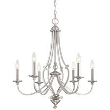 Shop Savannah Row Brushed Nickel 6 Light Chandelier By Minka Lavery Overstock 18046515