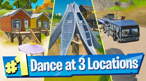 Yesterday's challenge was to land tricks at 10 different named locations. Dance At Rainbow Rentals Beach Bus And Lake Canoe Location Fortnite Battle Royale Youtube