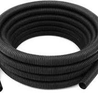 MGI SpeedWare Corrugated Non-Split Conduit, Black Wire Tubing for  High-Temperature Automotive Harness and Indoor Outdoor Wire Management -  25ft Length ...
