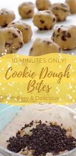 10 Minutes Only No Bake Cookie Dough Bites Easy Dleicious Simply Bakings Easy No Bake Cookies Baking Recipes Cookies Chocolate Chip Cookie Dough Bites