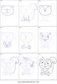 How To Draw Nutty From Happy Tree Friends Printable Drawing Sheet By  Drawingtutorials101.Com | Happy Tree Friends, Drawings Of Friends, Drawing  Sheet