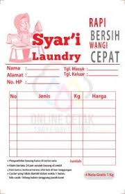 Laundry refers to the washing of clothing and other textiles, and, more broadly, their drying and ironing as well. 7 Contoh Nota Laundry Terbaru Percetakan Online
