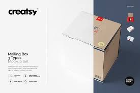 Download Mailing Box 3 Types Mockup Set Box Mockup Psd Templates Mockup