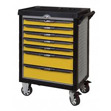 Les servantes d'atelier force tools existent en plusieurs tailles pour satisfaire à toutes les exigences. 814 0007 Servante Pearlline Grise Et Jaune 7 Tiroirs Outillage Ks Tools