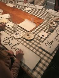 The Latest Workshop At The Baker S Table Workshop Hand Painted Wood Sign Diy House Projects