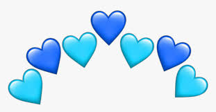 hearts heart crown blue blueheart emoji sticker transparent background blue heart emoji hd png download transparent png image pngitem hearts heart crown blue blueheart
