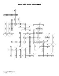 Ancient Middle East And Egypt Crossword For World History World History Egypt History Teachers
