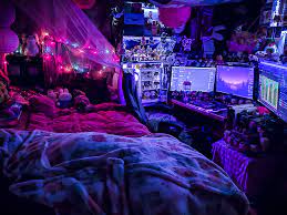 See more ideas about grunge bedroom, grunge aesthetic, chill room. Bedroom Battlestation Check Out Desigedecors Com To Get More Inspiration Interiordesign Cozyplace Rustic Homedecoration Chill Room Otaku Room Neon Room
