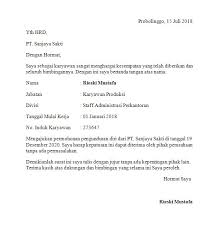 Surat Pengunduran Diri Doc Ilmusosial Id
