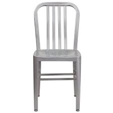 Flash Furniture Ch 61200 18 Sil Gg Silver Metal Indoor Outdoor Chair With Vertical Slat Back Indoor Outdoor Chair Outdoor Chairs Metal Dining Chairs
