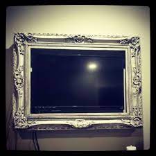 Frame Your Flat Screen Tv Genious Framed Tv Wall Mounted Tv Tv In Bedroom