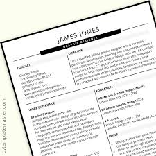 If you want to land a job in today's job market, you need a strong cv. Graphic Design Cv Example Cv Template With Slick Headers And Two Columns Cvtemplatemaster Com